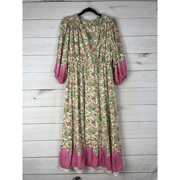 Farmers Market Dresses & Skirts - Farmers Market Dress Womens Small Multicolor Floral Boho Maxi 3/4 Sleeve Tiered